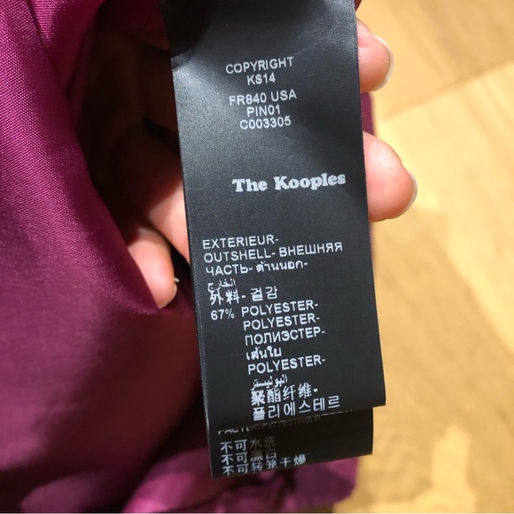 The Kooples brocade mini dress in magenta - Picture 5 of 6